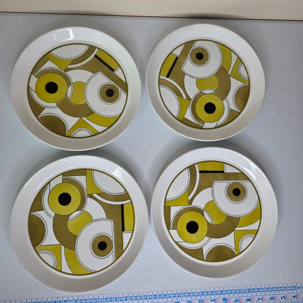 Vintage MCM Mikasa Style House Ironstone Dinner Plates Set of 4 Montego D9451